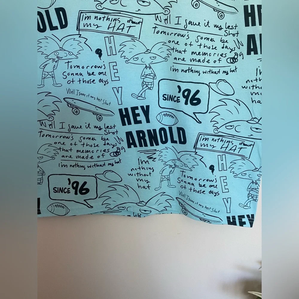 Nickelodeon Hey Arnold!‎ Light Blue Graphic Tee